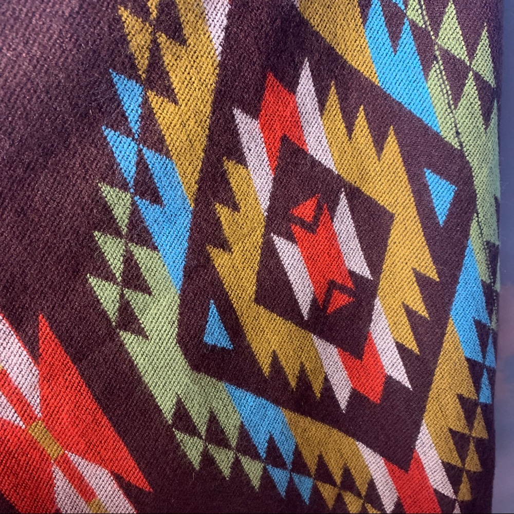 NWT- Mossimo- Red/Brown/Green Ruana - Picture 3 of 7